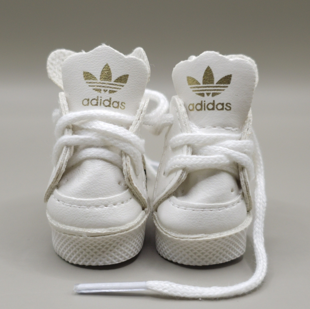 Labubu Accessories - Adidas White w/Gold Shoes - Picture 3 of 4